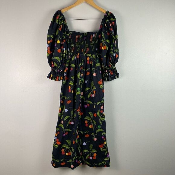 BORGO DE NOR VIONA COTTON MIDI DRESS - CHERRY BLACK - Picture 7 of 15